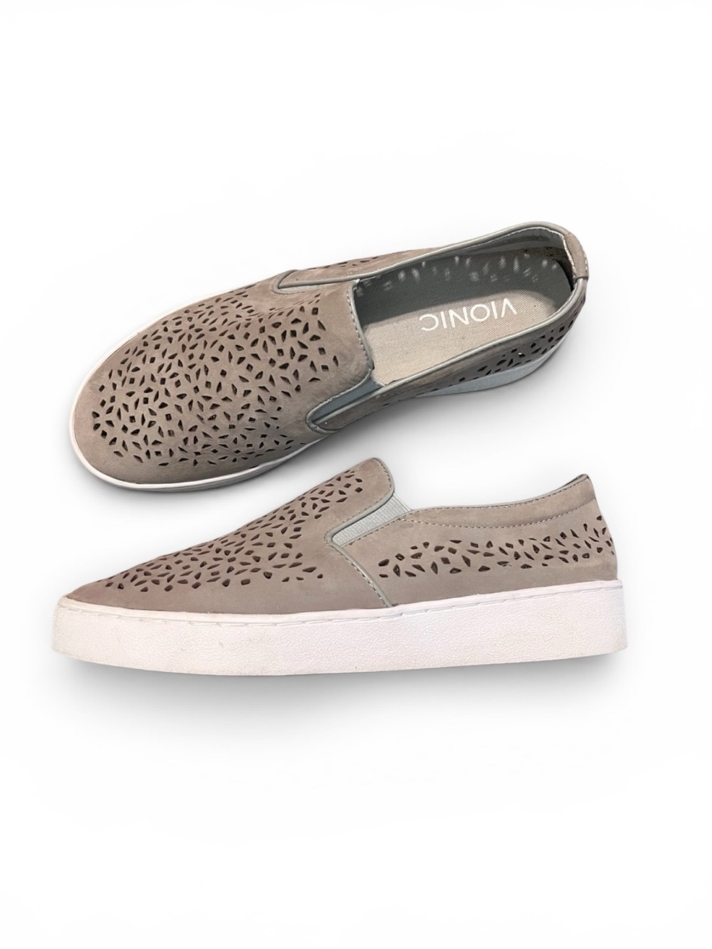 Vionic Midiperf Perforated Grey Slip On Sneakers